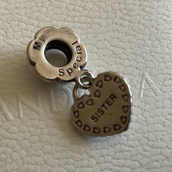 Pandora Silver Sister Heart Charm Bracelet - Picture 2 of 4